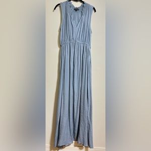 Dusty Teal Blue Maxi Dress